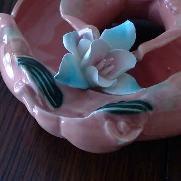 S/3 Vintage Ucagco Ceramics Japan Porcelain bud vase centerpiece/candleholders - Picture 8 of 15